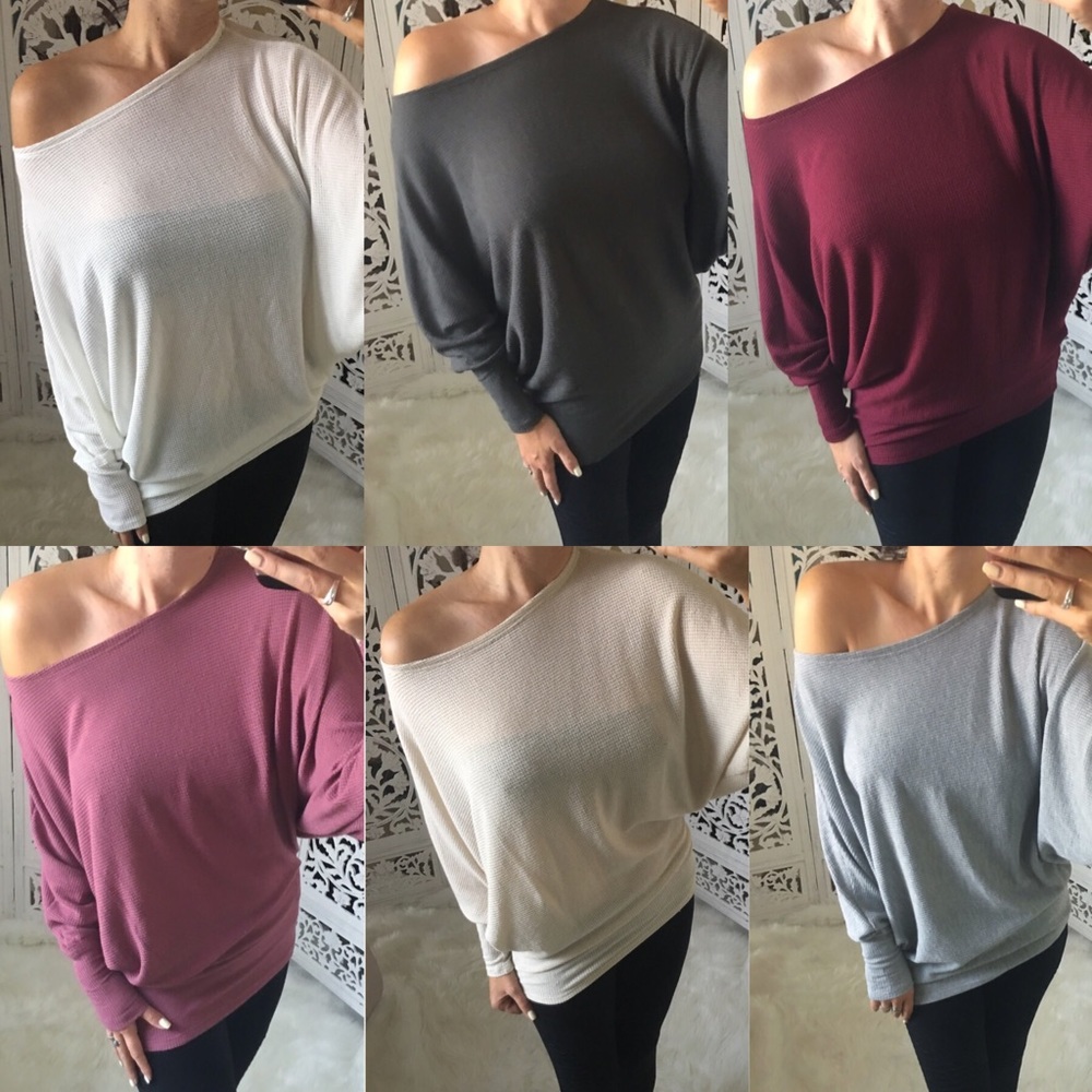 LAST 1️⃣ Waffle Knit Long Sleeve Dolman - Picture 6 of 7